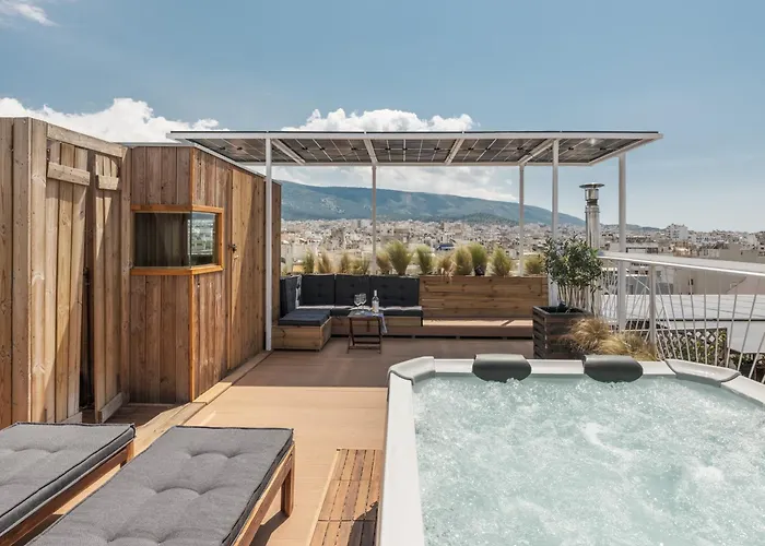 Unique Solar Penthouse With Jacuzzi And Sauna In Central Athens
